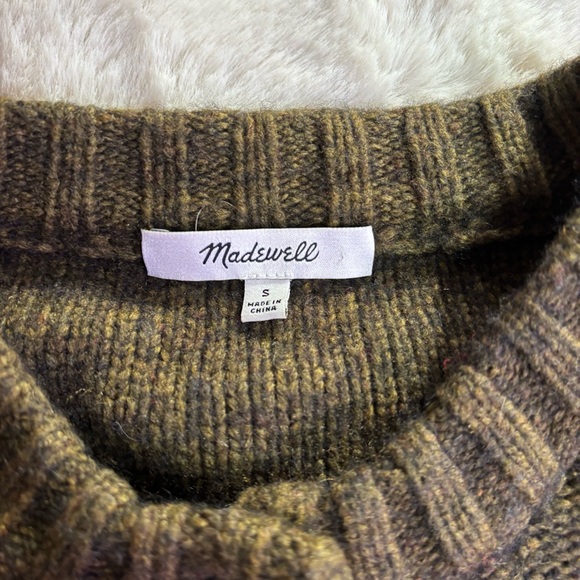 Madewell Embroidered Edencroft Olive Wool Blend Women's Cardigan, Size S - Picture 4 of 8